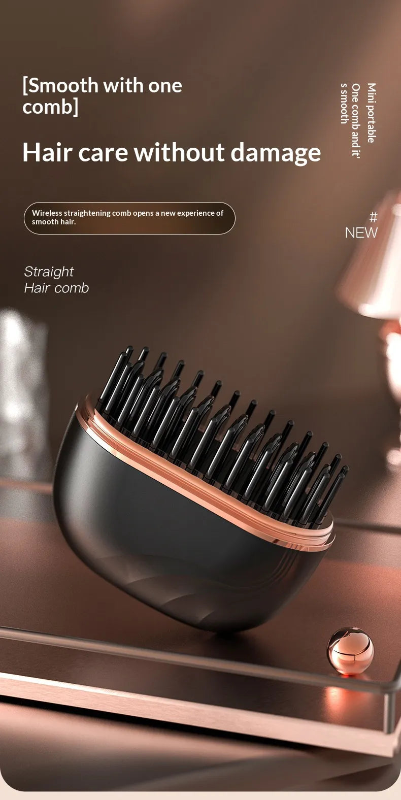 Mini portable hair straightener