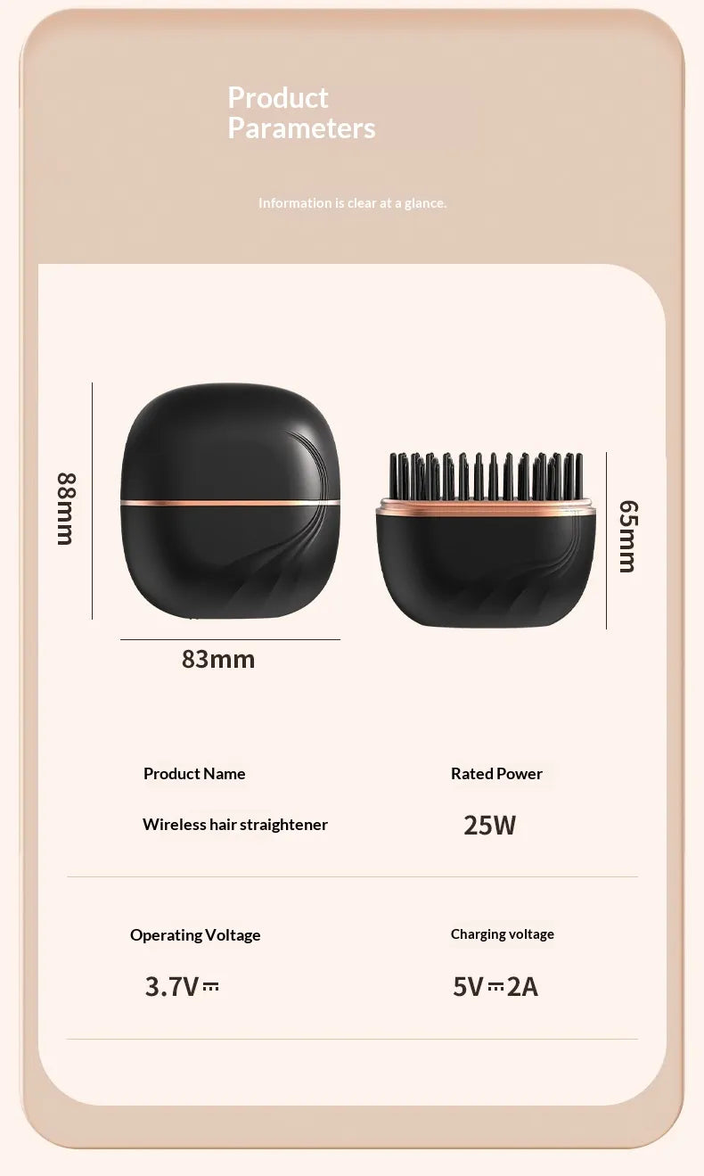 Mini portable hair straightener