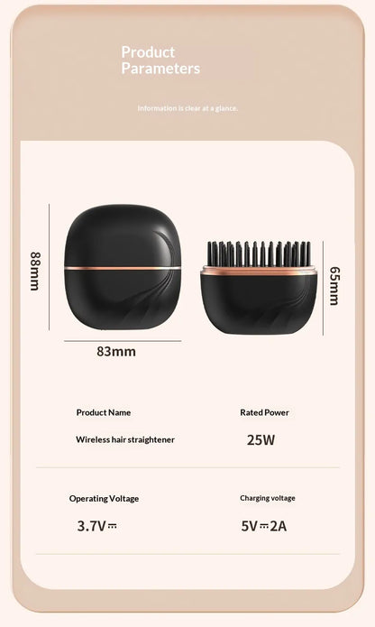 Mini portable hair straightener